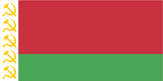 Oficjalna flaga, drogą uczciwego referendum wybrana przez Rosjan Białorusinów