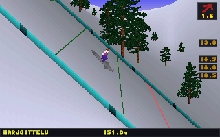 W Deluxe Ski Jump taką odległością kończą wszyscy poza Mateją i Małyszem.